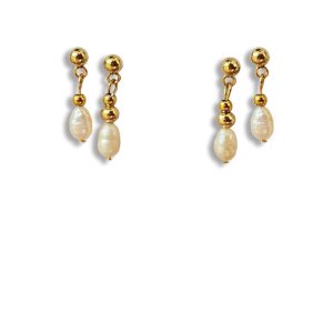 EARRING STACK - Baroque Pearl/Gold