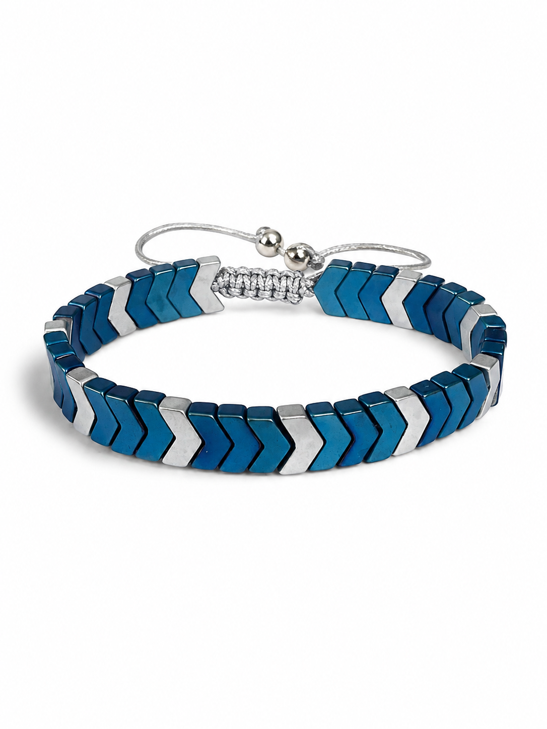 DENIM BLUE AND SILVER Arrowhead Bracelet