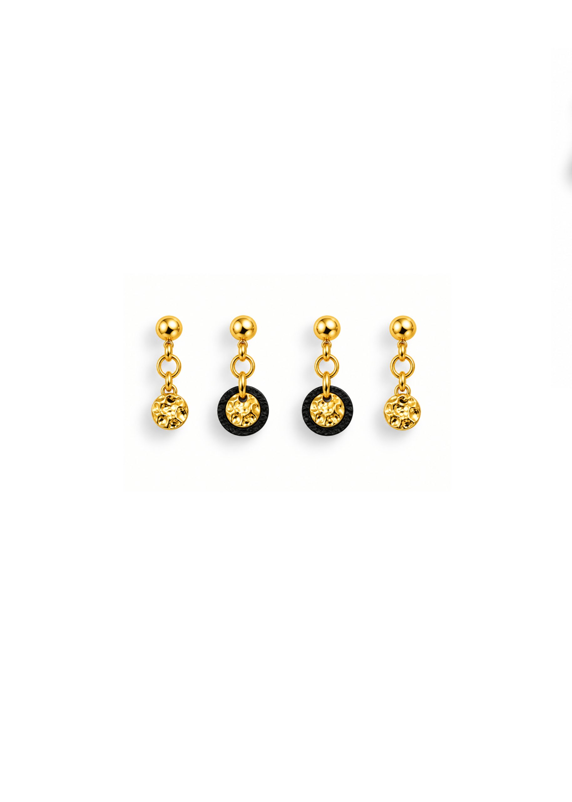 Golden Noir - Double Earring Stack