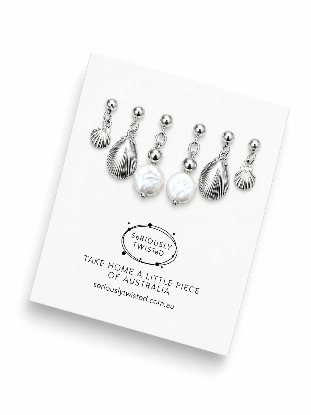 SEASIDE TREASURES - Silver Triple Earring Stack