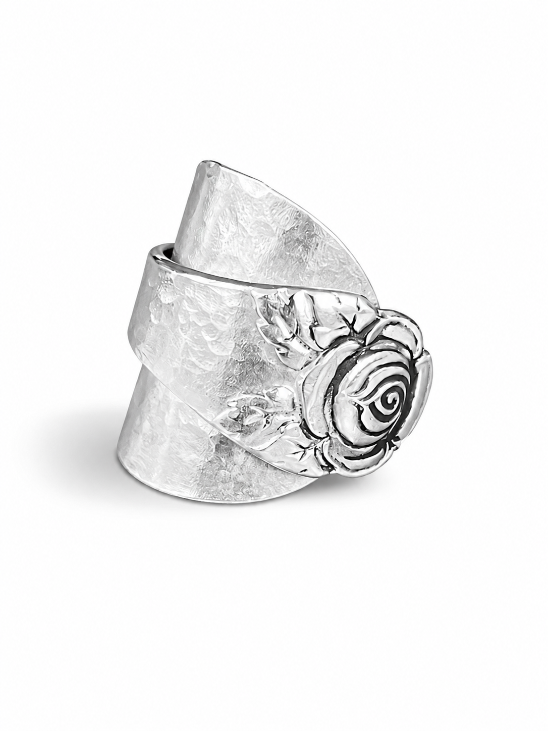 SWEDISH ROSE HAMMERED VINTAGE SPOON RING