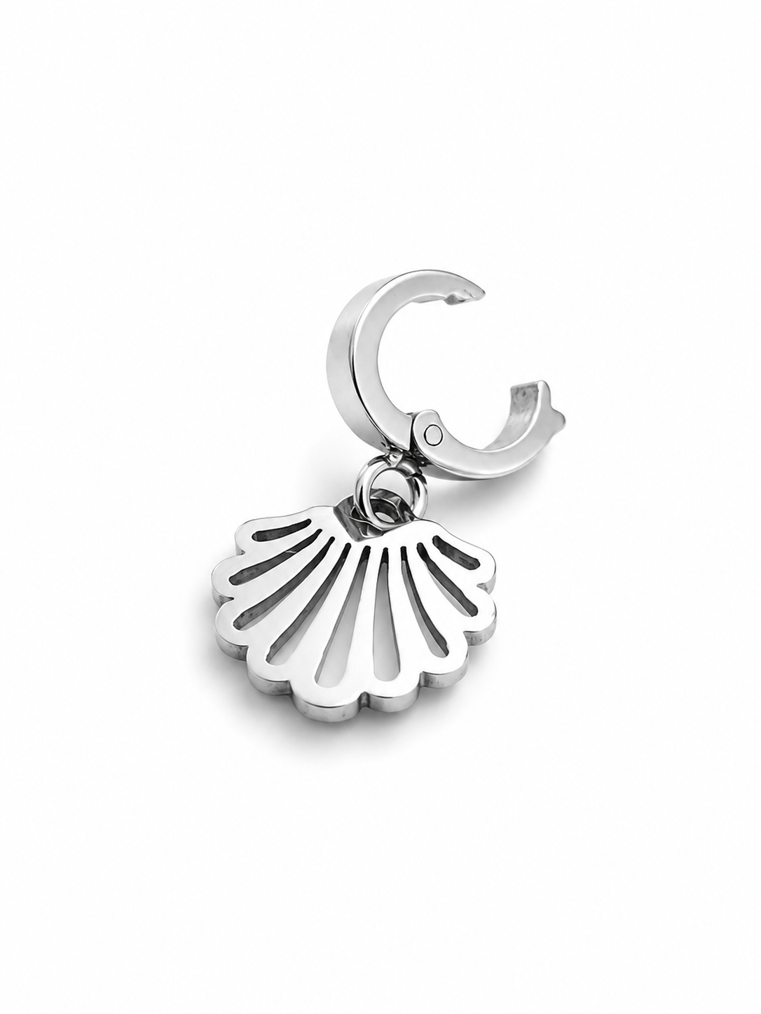 Scallop Shell Bikini Charm - Silver - Image 2